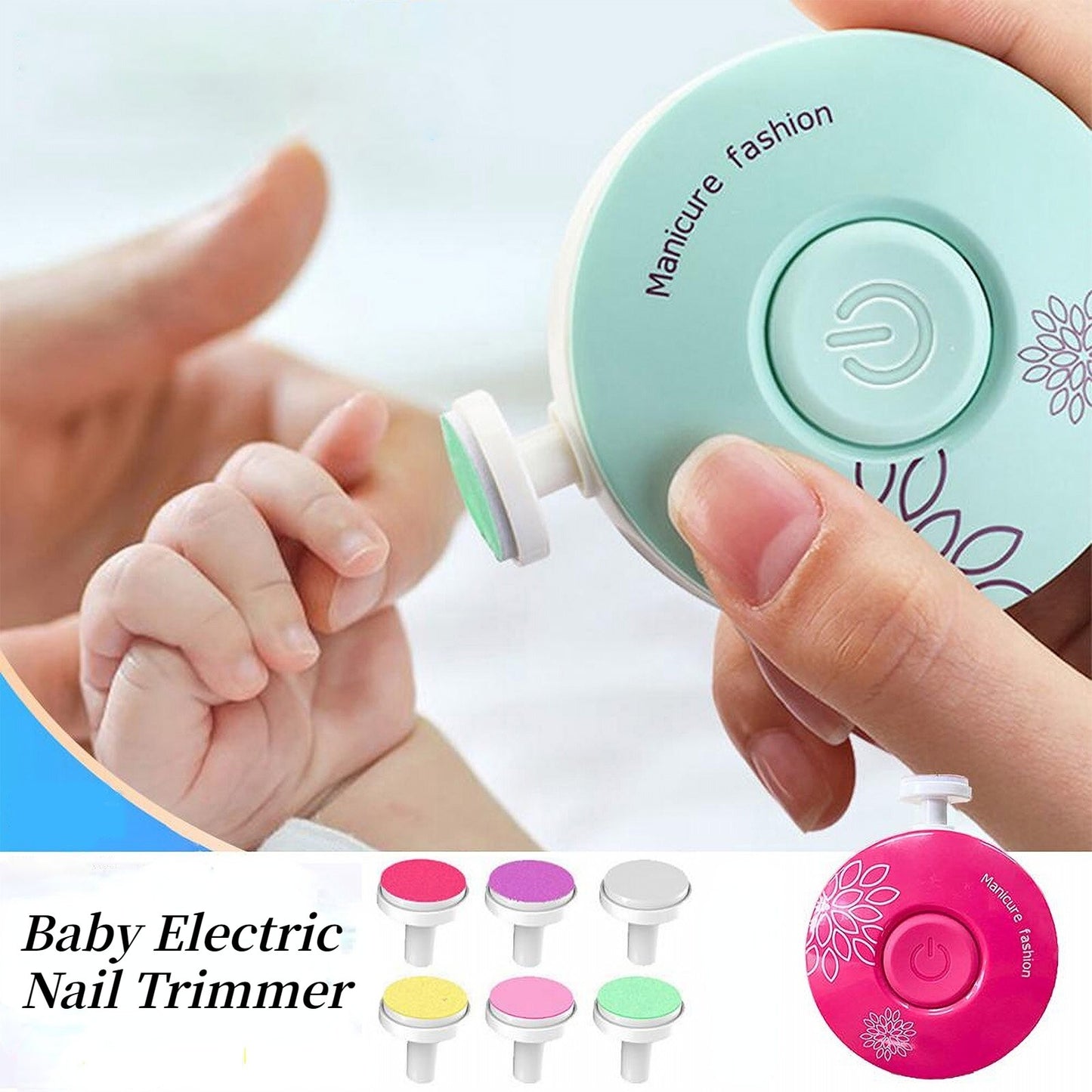 Baby Nail Trimmer Multifunctional Electric Baby Nail File Clippers Toes Fingernail Cutter Trimmer Manicure Tool Set Baby Care